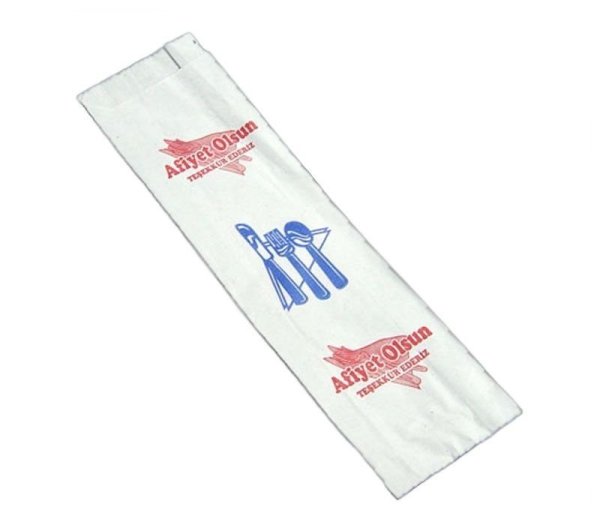 Çatal Kaşık Kese Kağıdı Kuşe 28 cm x 8 cm - 10 Kg