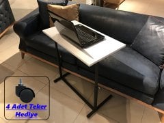 Laptop Masası ve Sehpası Yükseklik ve Eğim Ayarlı Beyaz