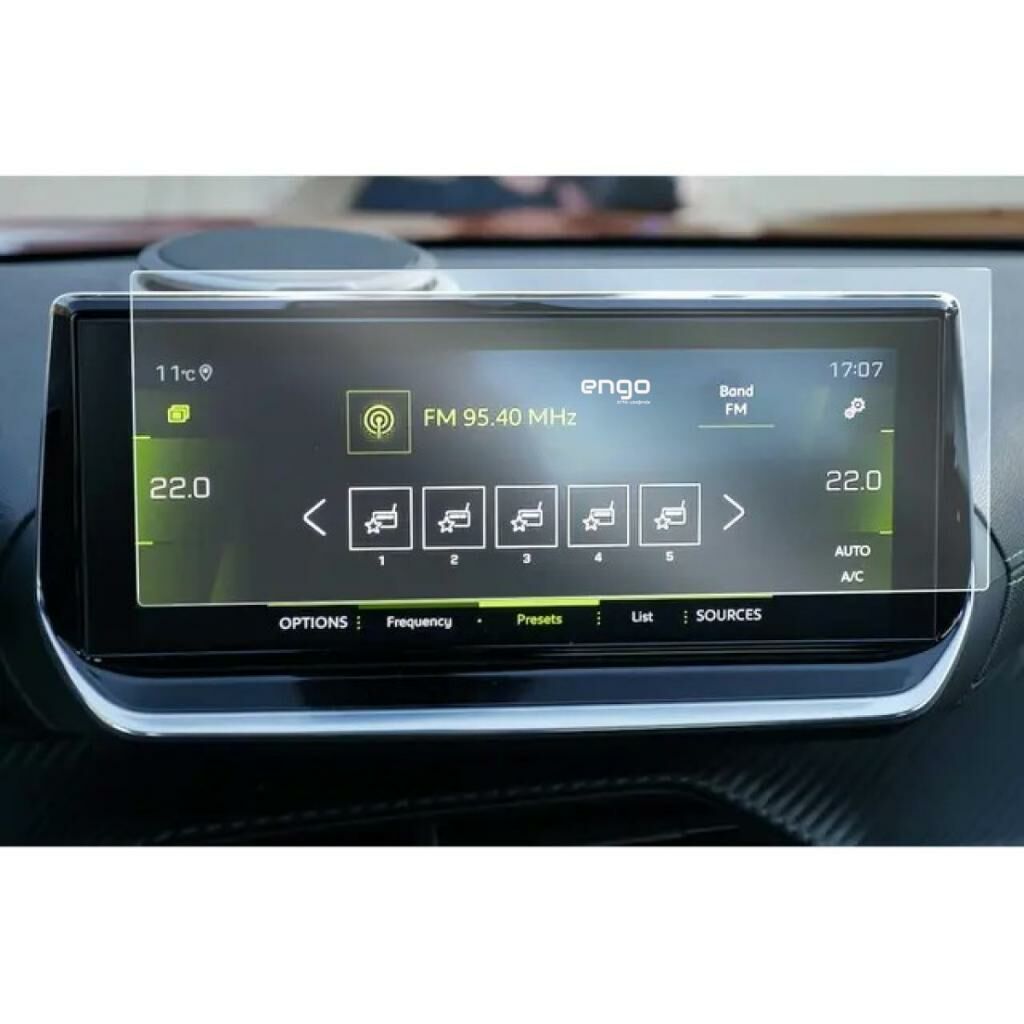 Peugeot 208 10 İnç Mat Ekran Koruyucu Multimedya Şeffaf