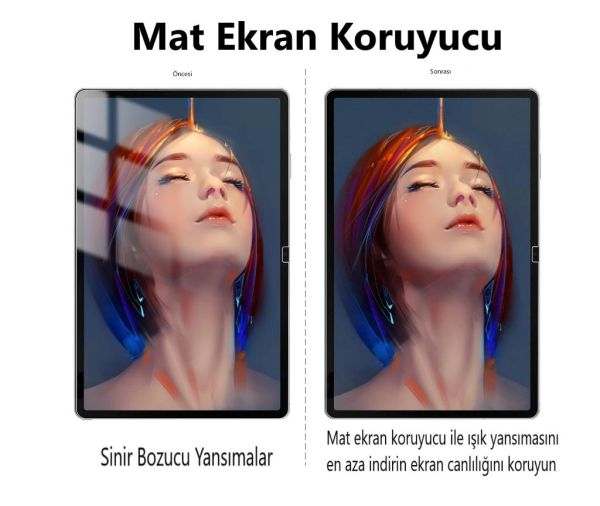 Samsung Galaxy Tab S6 Lite Mat Ekran Koruyucu Parmak İzi Bırakmaz