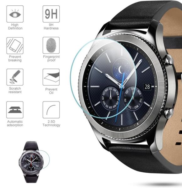 Samsung Gear S3 Frontier Ekran Koruyucu Şeffaf Nano Cam 2 Adet