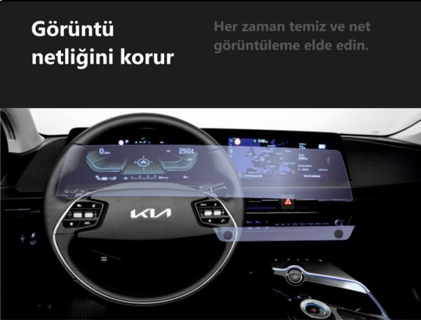 Kia EV6 Ekran Koruyucu Dijital Gösterge Ve Multimedya