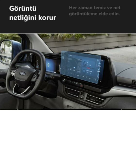 Ford Tourneo Custom 13 inç Ekran Koruyucu Multimedya Şeffaf