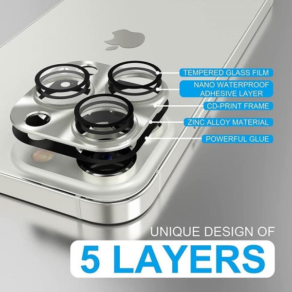 Apple iPhone 13 Pro Kamera Koruyucu Alüminyum Metal