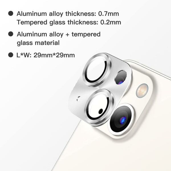 Apple iPhone 13 Mini Kamera Koruyucu Alüminyum Metal