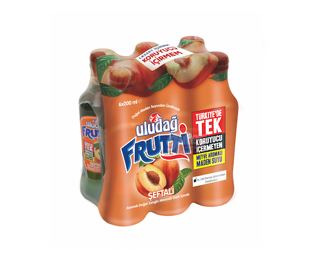 Uludağ Frutti Şeftali Aromalı Soda 6X200 Ml