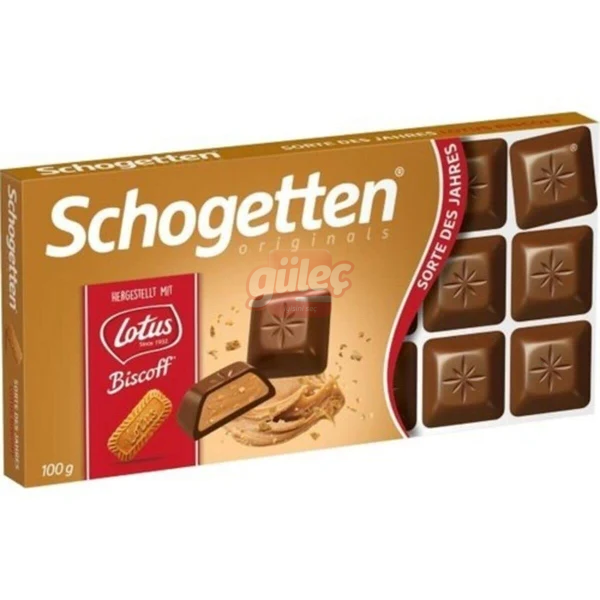 Schogetten Alpine Lotus Biscoff Parçalı Sütlü Çikolata 100 G