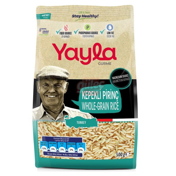 Yayla Gurme Kepekli Pirinç 500 G