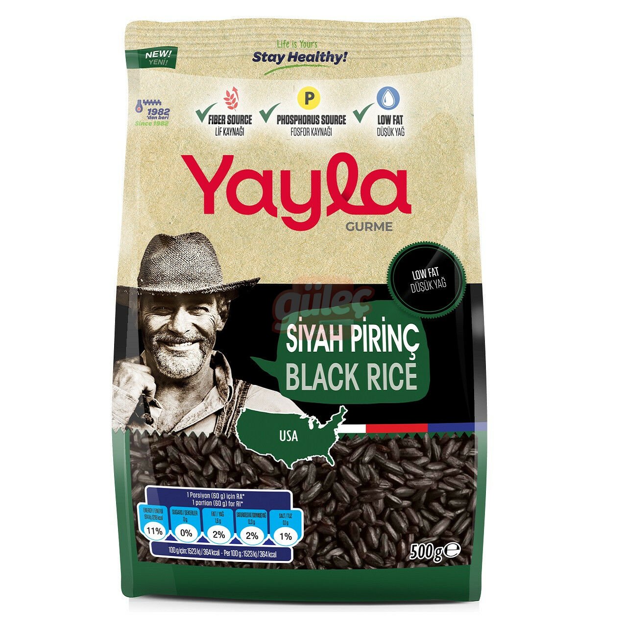Yayla Gurme Siyah Pirinç 500 G