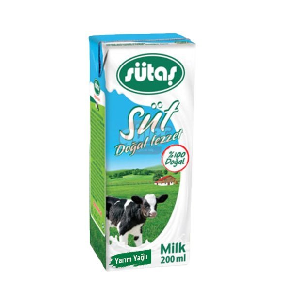 Sütaş Yarım Yağlı Süt 200 Ml