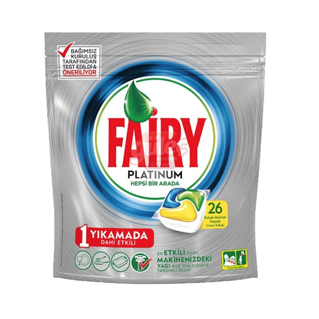 Fairy Platinum Limon Kokulu Bulaşık Makinesi Kapsülü 26'lı