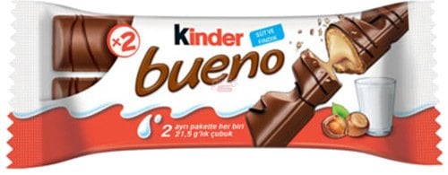 Kinder Bueno Çikolata Kaplamalı Bar 43 G