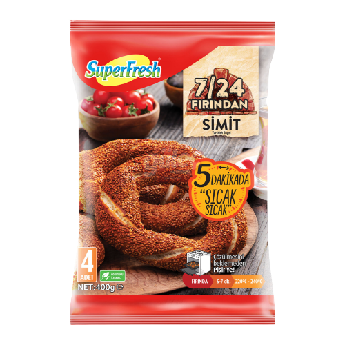 SuperFresh 7/24 Fırından Simit 4'lü 400 G