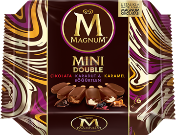 Magnum Mini Double Karadut 6'lı Paket Dondurma 360 Ml