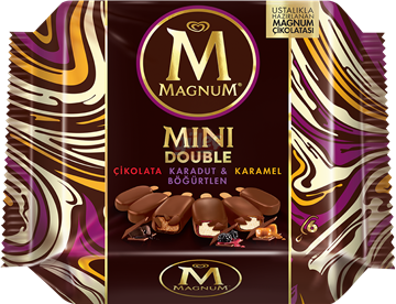 Magnum Mini Double Karadut 6'lı Paket Dondurma 360 Ml