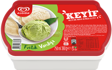 Algida Keyif Fıstık-Vanilya Dondurma 750 Ml