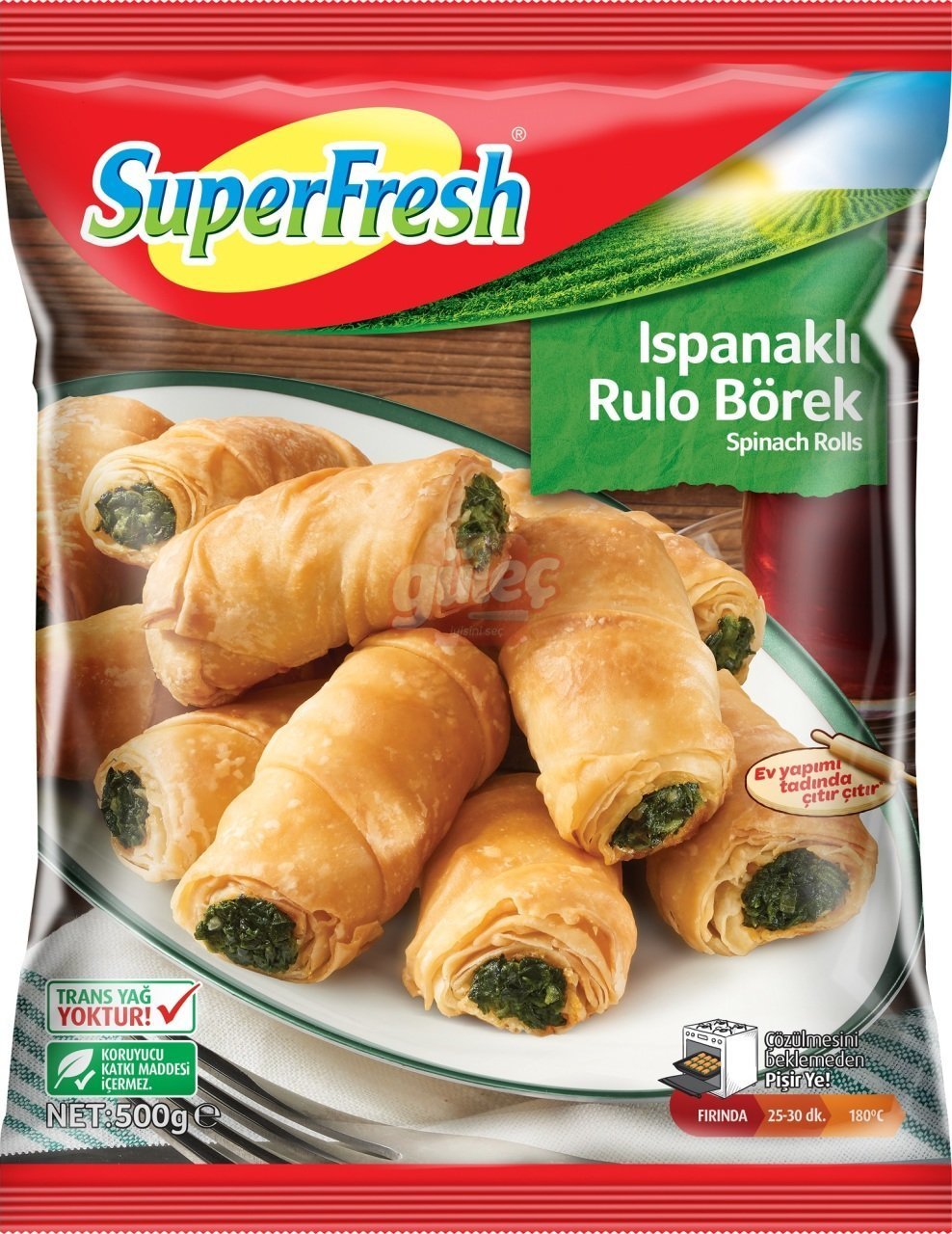 SuperFresh Ispanaklı Rulo Börek 500 G