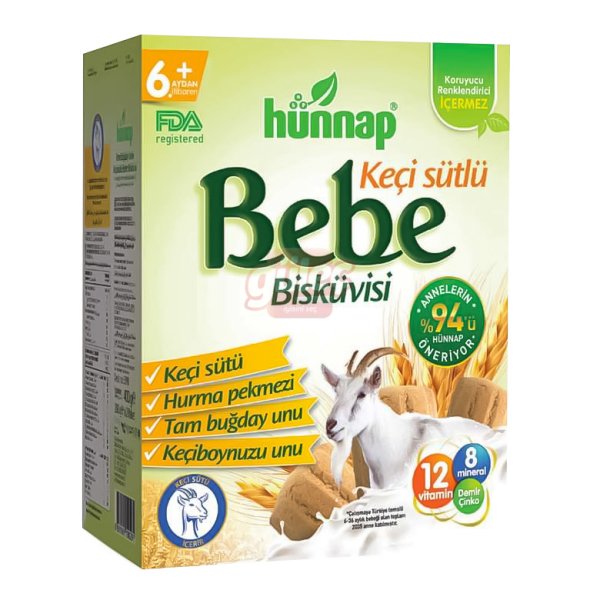 Hünnap Keçi Sütlü Bebek Bisküvisi 400 G