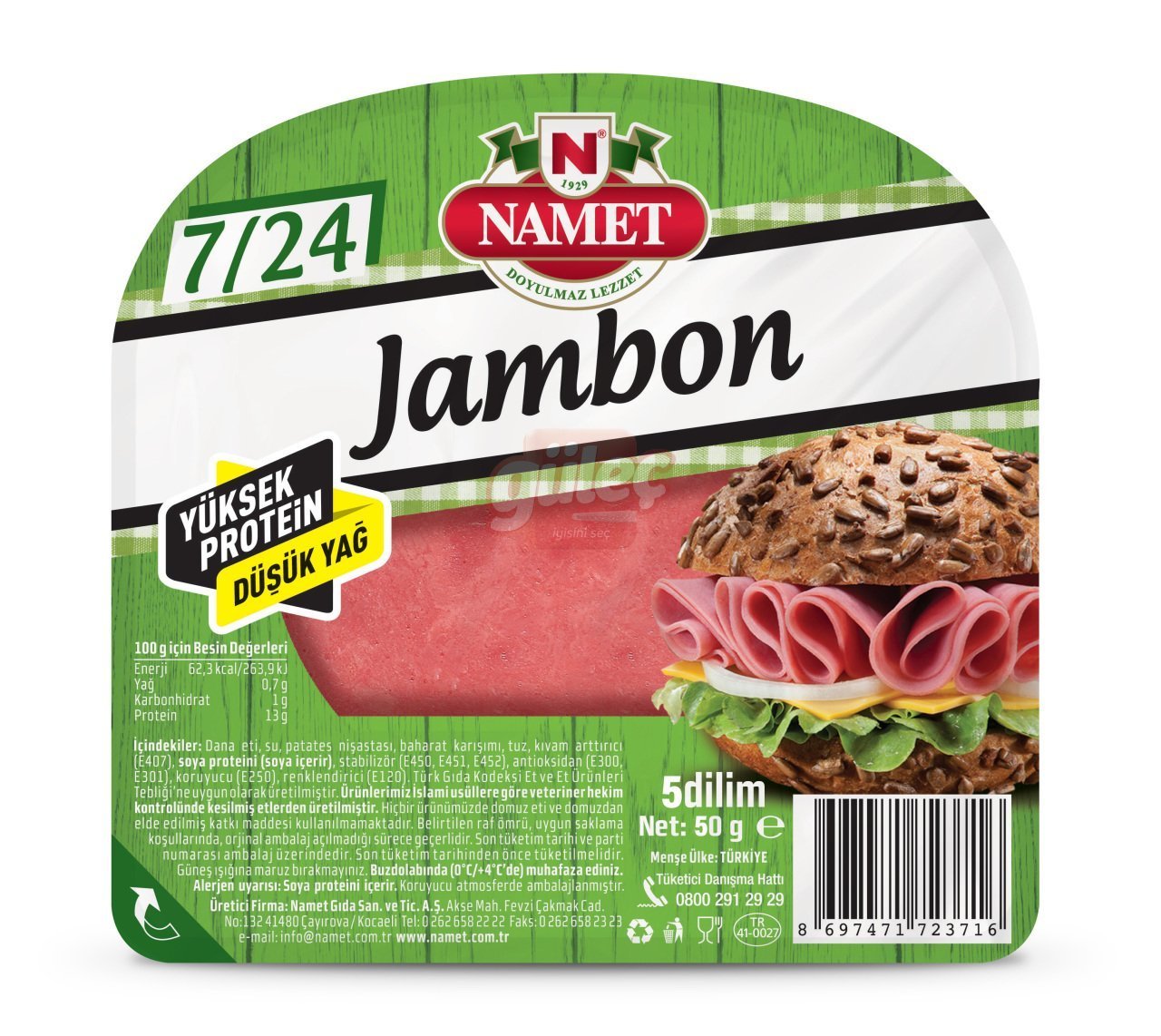 Namet 7/24 Dana Jambon 50 G