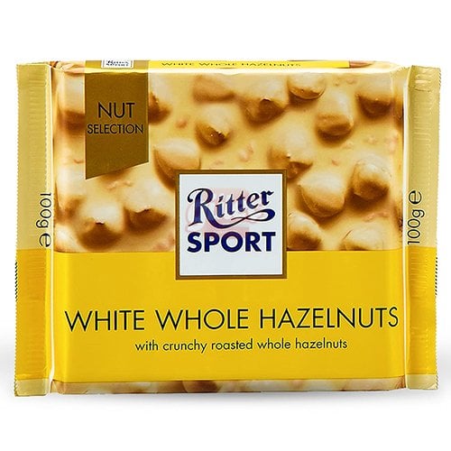 Ritter Sport White Whole Hazelnuts Fındıklı Beyaz Çikolata 100 G