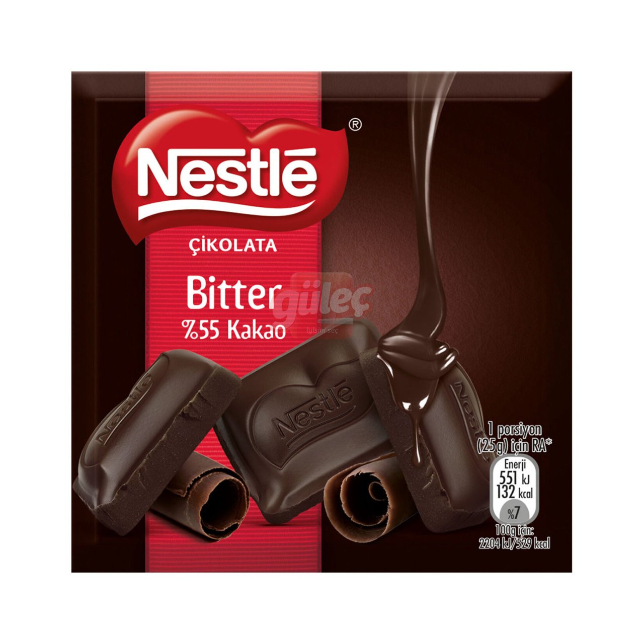 Nestle Bitter Kare Çikolata 60 G