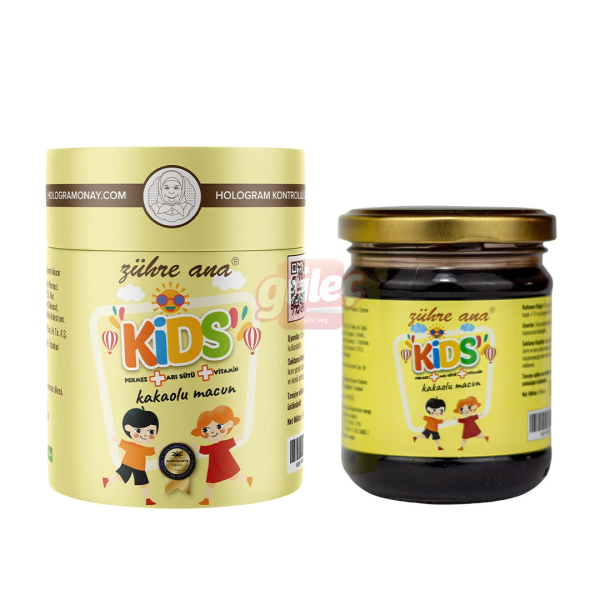 Zühre Ana Kids Arı Sütü Pekmez Bal ve Vitamin Katkılı Kakaolu Macun 240 Ml