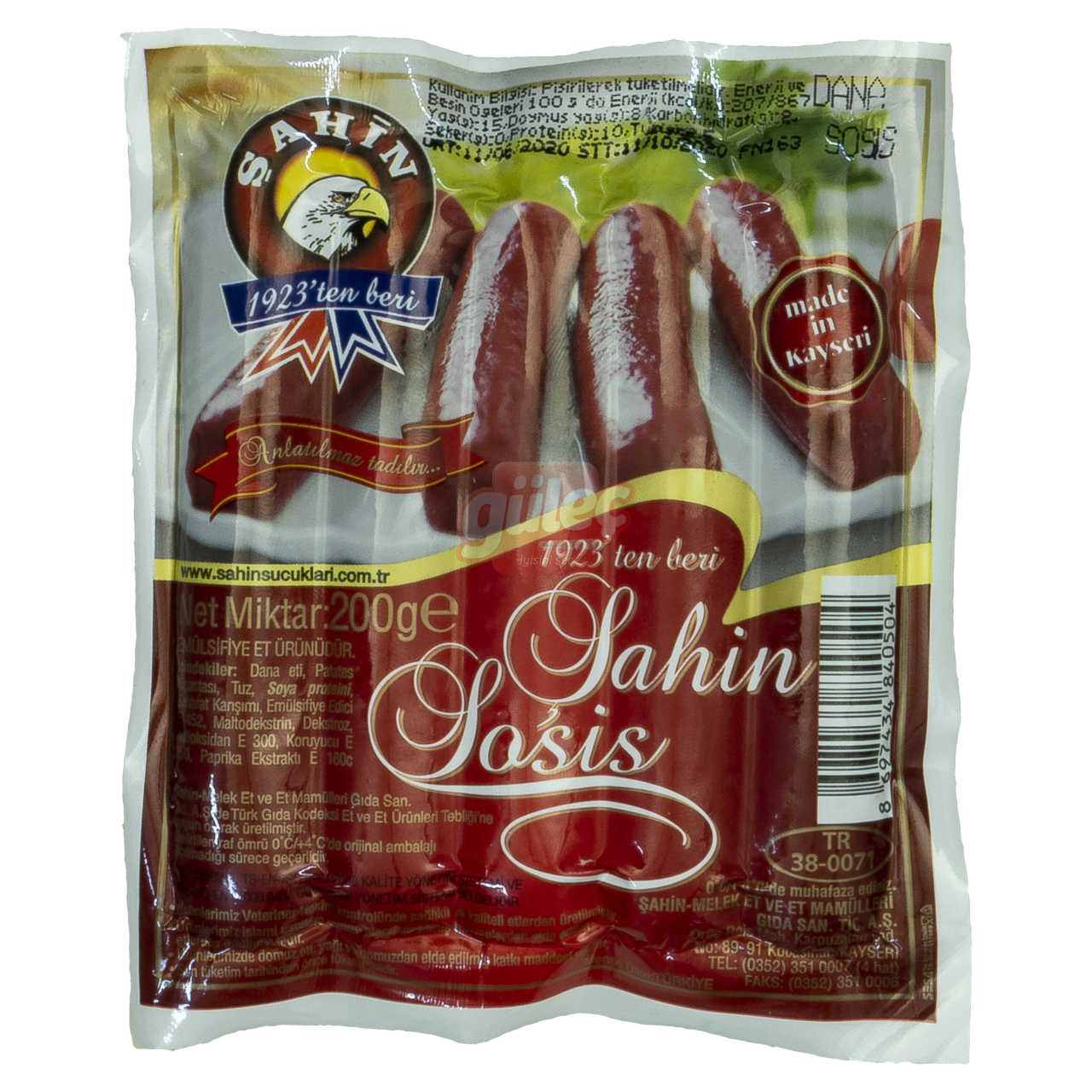 Şahin 5li Sosis 200 G