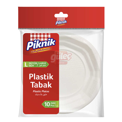 Piknik Plastik Büyük Boy Tabak 10'lu