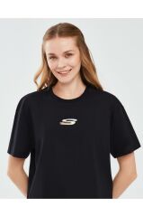 Skechers Graphic T-shirt W Short Sleeve Kadın Siyah Tshirt S241011-001