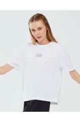 Skechers Graphic T-shirt W Short Sleeve Kadın Beyaz Tshirt S241011-100