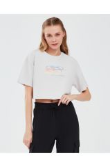 Skechers Graphic T-shirt W Short Sleeve Kadın Beyaz Tshirt S241014-001