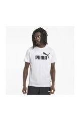 Puma Ess Logo Tee Erkek T-shirt Whıte 58666602