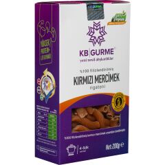 Glutensiz & Vegan Filizlendirilmiş Kırmızı Mercimek Makarna Rigatoni 200gr