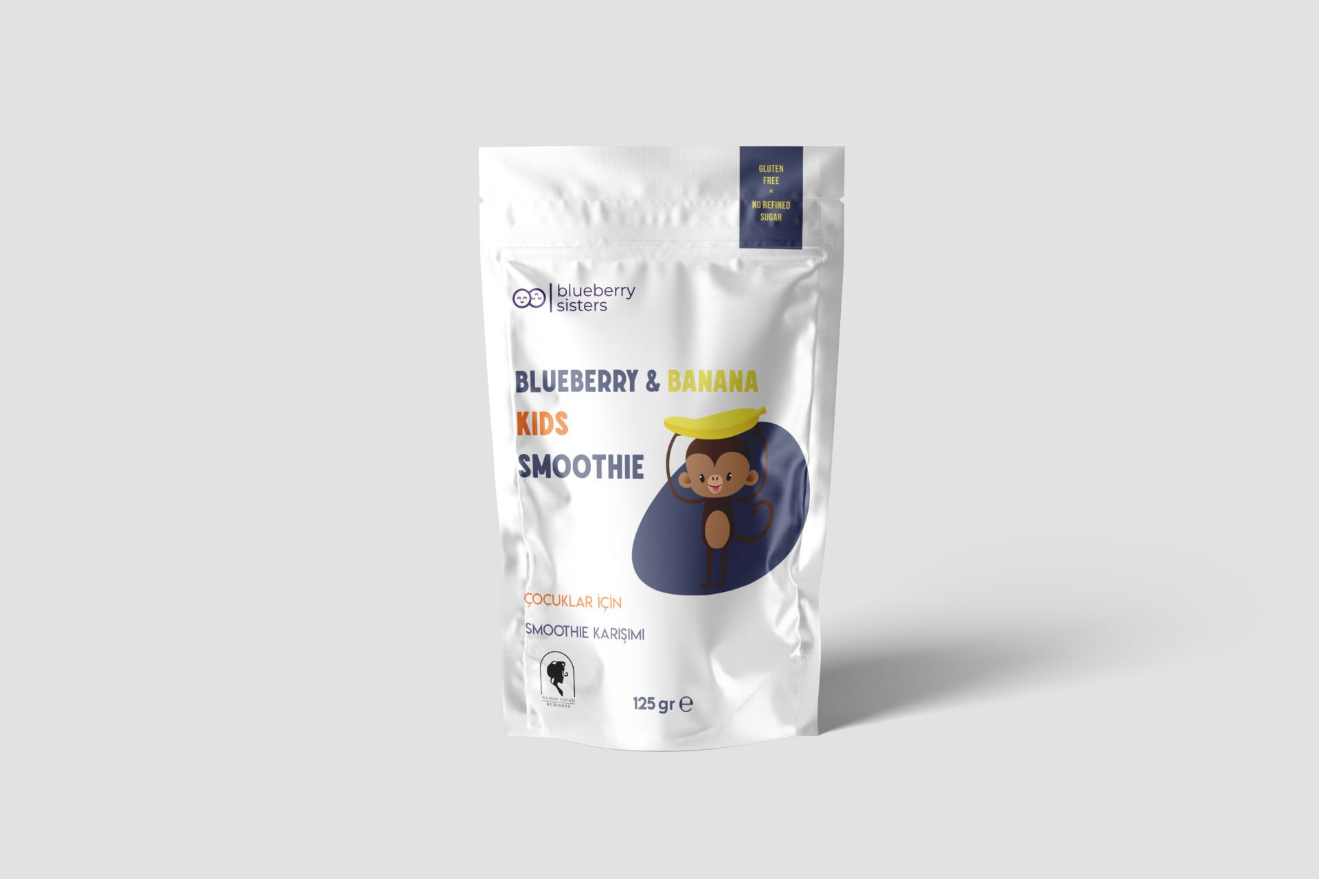 Blueberry Sisters Yabanmersini, Muzlu Çocuk Smoothie Karışım 125 gr