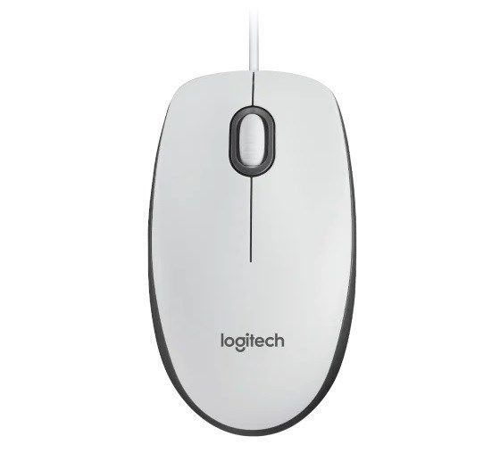 Logitech M100 Kablolu Optik Mouse Beyaz 910-006764