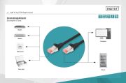 Digitus DK-1644-010/BL Cat 6 S/FTP 1m Siyah
