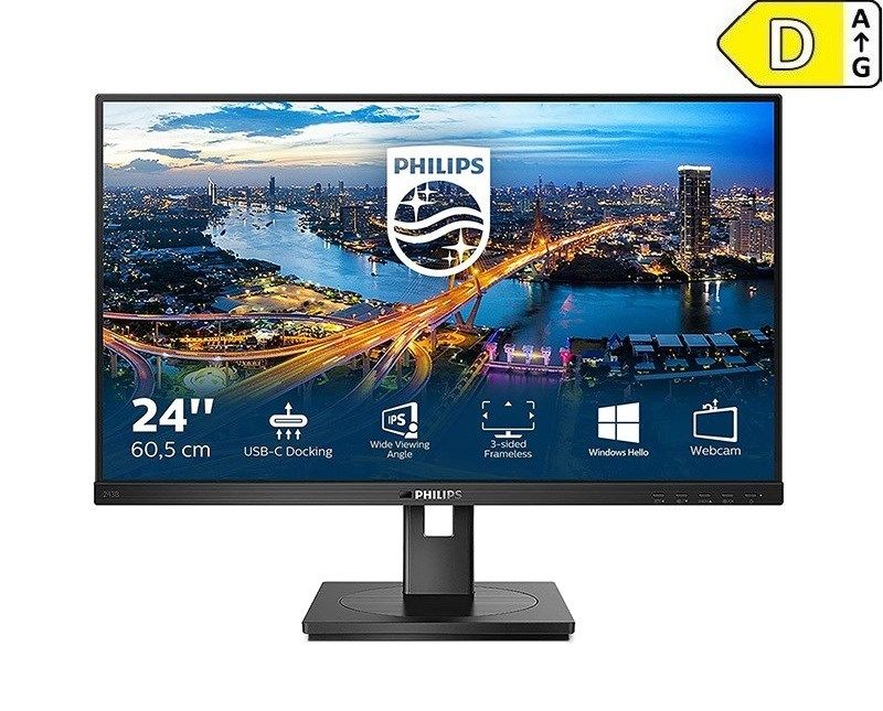 Philips 23.8'' 243B1 4ms FHD Type-C Pivot RJ45 IPS