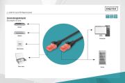 Digitus DK-1617-100/BL CAT6 UTP 10mt Siyah Kablo