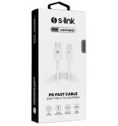 S-link Hızlı Şarj Kablosu Type-C to Lightning (1m)