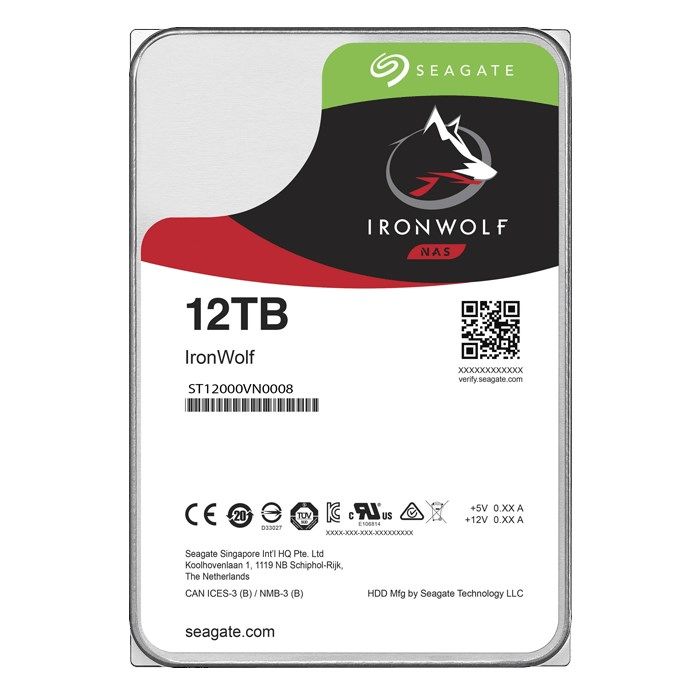 Seagate 12TB IronWolf 3.5'' 7200 256M ST12000VN0008