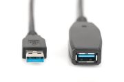 Digitus USB Uzatma Kablosu Siyah (20m)
