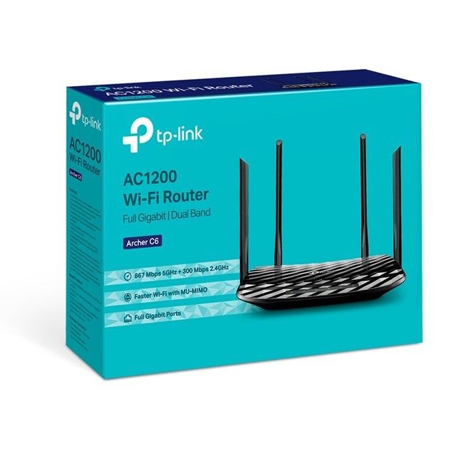 Tp-Link Archer C6 AC1200 Dual Band Kablosuz Router