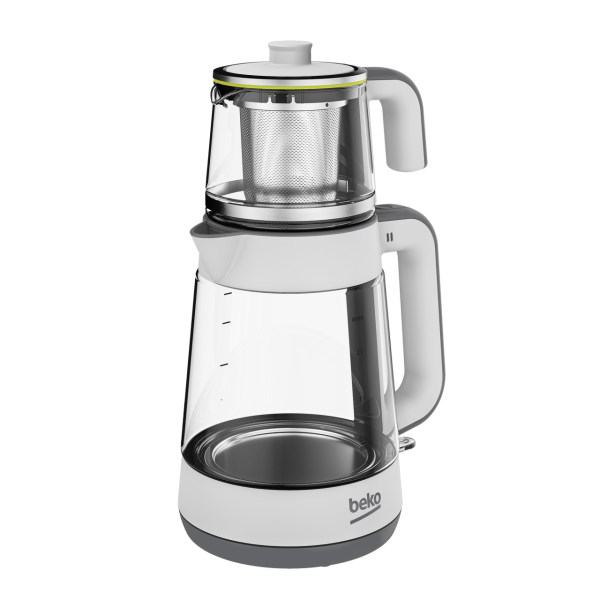Beko CM 5964 Floral Beyaz 1900 W Cam Demlikli Çay Makinesi