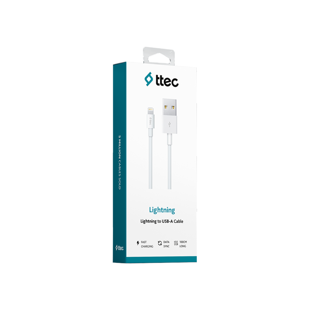 Ttec Lightning 1 m 2DK7508B Beyaz iPhone Şarj Kablosu