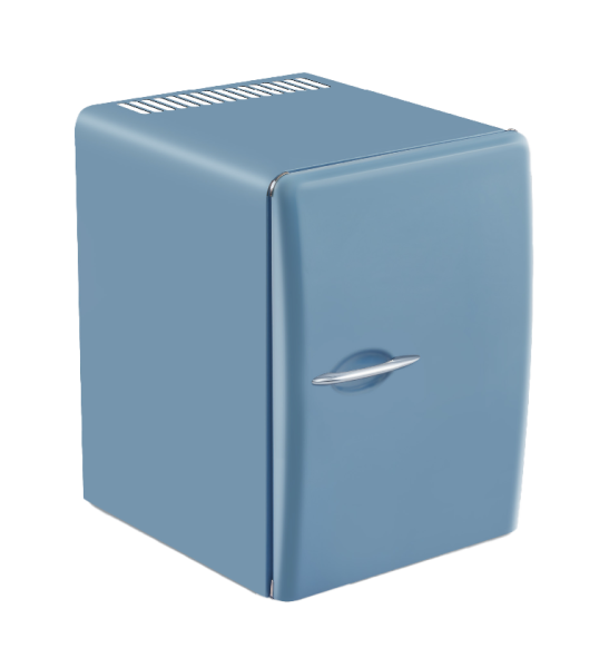 Beşyıldız Mavi Retro Blok Kapı Minibar 35 Lt