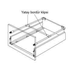 MATRIX BOX P Yatay bordür klips beyaz