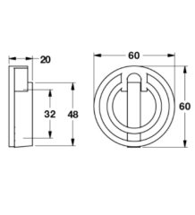 NORGE Sarkaç kulp mat siyah 32mm