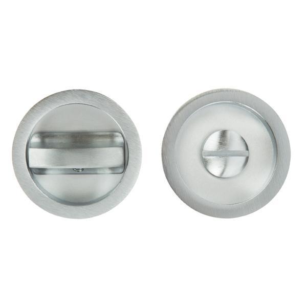 ROUND Gömme kulp (WC) mat krom