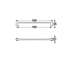 MODERNO Kulp antrasit 160mm