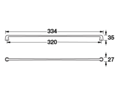MODERNO Kulp antrasit 320mm